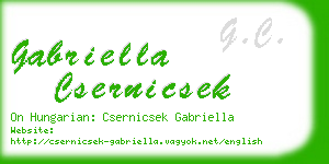 gabriella csernicsek business card